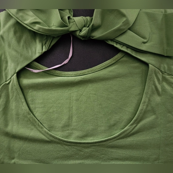 NWT - Nanette Lepore Cotton Blend  Poplin Bubble Sleeve Top w Bow Tie Back - XL - Picture 10 of 13